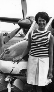 Jane Lawton with Plane