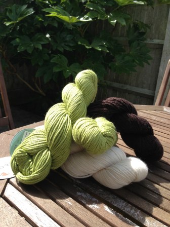 S&C Sweater: Green, Brown, Cream